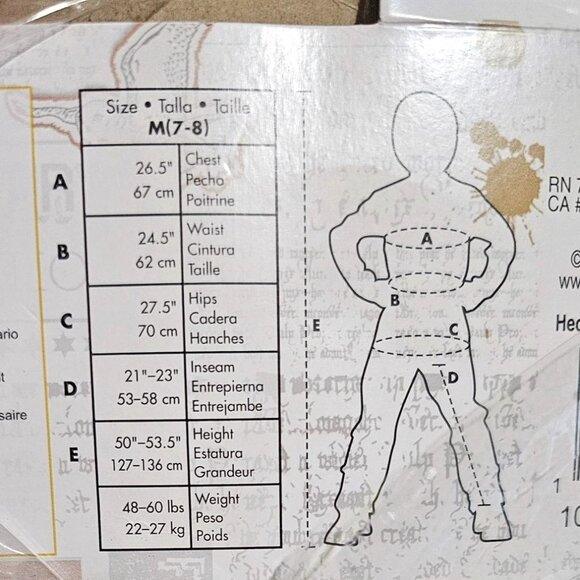 Harry Potter Hogwarts Kids Costume 7-8 Robe House Crests Hufflepuff Disguise - Picture 7 of 8